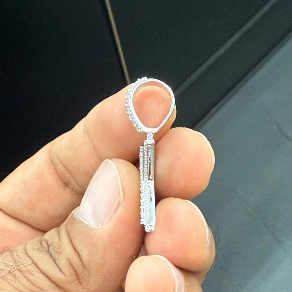 925 Sterling Silver later 'K' Pendant - Picture 8 of 9